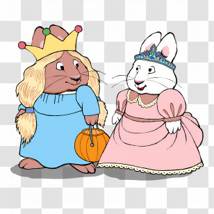 Max Ruby - Two Bunnies In Costumes Transparent PNG