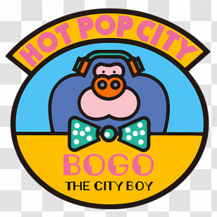 Bogo The City Boy - Hot Pop City Gorilla Logo Transparent PNG