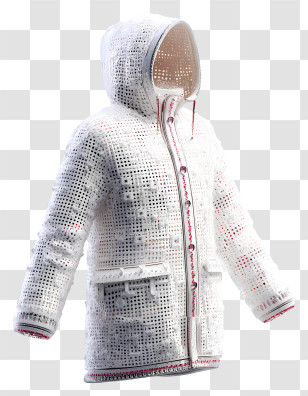 Winter Coat - White Jacket With Hood Transparent PNG