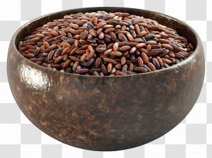 Brown Rice - Bowl Of Mixed Seeds Transparent PNG