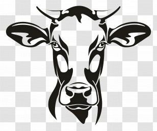 Simple Design - Cow Silhouette Art Transparent PNG