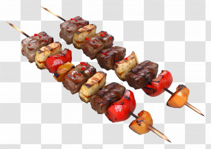 Meat Skewers - Grilled Kebabs On Skewers Transparent PNG