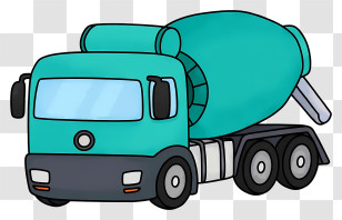 Cement Mixer Truck - Cement Mixer Truck Transparent PNG