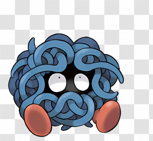 Tangela - Blue Tangled Cartoon Creature Transparent PNG