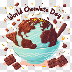 World Chocolate Day - Chocolate Globe For World Chocolate Day Transparent PNG