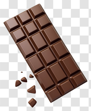 Dark Chocolate - Chocolate Bar With Pieces Transparent PNG