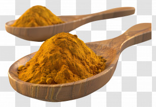Turmeric Powder - Turmeric Powder In Wooden Spoons Transparent PNG