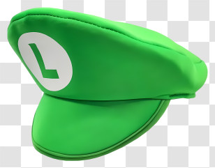 Luigi Hat - Green Cap With L Emblem Transparent PNG