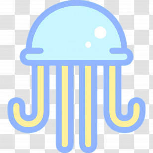 Jellyfish - Cute Jellyfish Illustration Transparent PNG