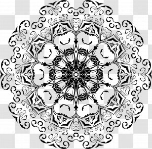 Floral Design Visual Arts Flower Line Art - Mandala Transparent PNG