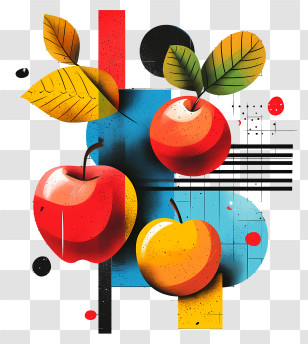 Learning Background - Colorful Apples Illustration Transparent PNG