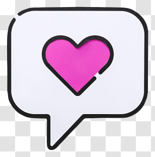 Conversation Hearts - Heart Icon In A Speech Bubble Transparent PNG