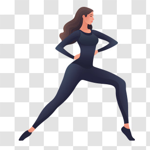 International Legging Day - Woman Stretching In Fitness Pose Transparent PNG