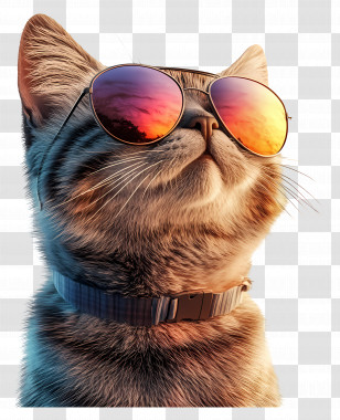 Sunglasses - Cool Cat With Sunglasses Transparent PNG