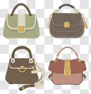 Handbags - Stylish Handbag Collection Transparent PNG