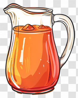 Jug Of Juice - Orange Juice In A Glass Pitcher Transparent PNG