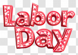 Labor Day - Labor Day Celebration Text Graphic Transparent PNG