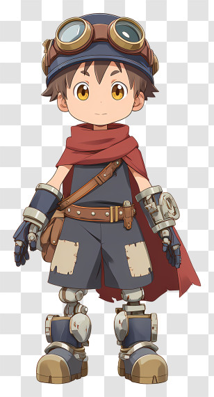 Reg - Steampunk Boy With Goggles Transparent PNG