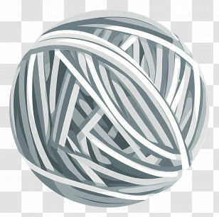 Yarn Ball - Gray Yarn Ball For Knitting Transparent PNG