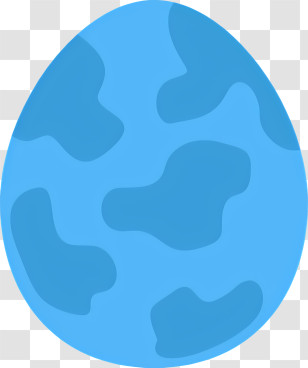 Icon - Blue Patterned Decorative Easter Egg Transparent PNG