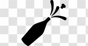 Champagne Clip Art - Black Transparent PNG