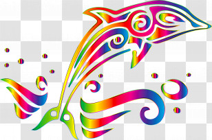 Line Dolphin Coloring Book Transparent PNG
