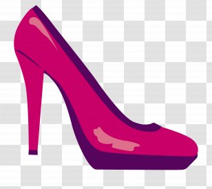 High-heeled Footwear Shoe Designer - Purple High Heels Transparent PNG