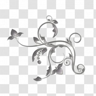Silver Metal Pattern - Black And White - European Decorative Transparent PNG