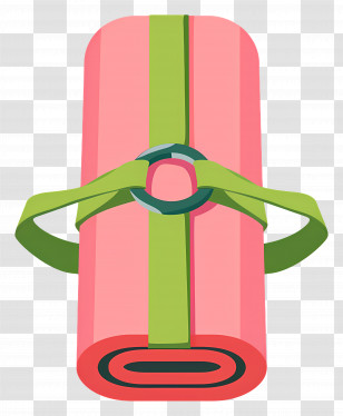 Yoga Mat - Rolled Yoga Mat With Strap Transparent PNG