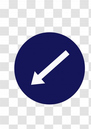 Traffic Sign Road Mandatory Regulatory Clip Art - Left Arrow Transparent PNG