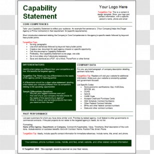 Template Microsoft Word Capability Management In Business Government Contractor - Contract Transparent PNG