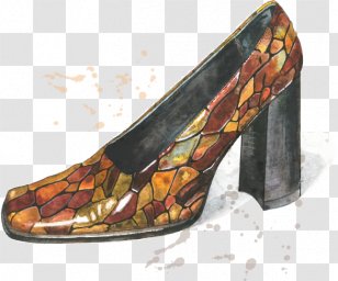 Shoe High-heeled Footwear Download - Sandal - Hand-painted Creative Serpentine Heels Transparent PNG