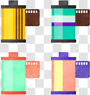 Icon - Colorful Film Rolls For Photography Enthusiasts Transparent PNG