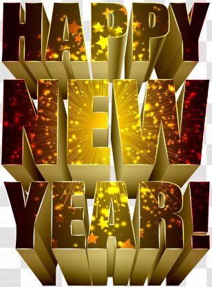 Desktop Wallpaper Graphic Design Clip Art - New Year - Happy Transparent PNG