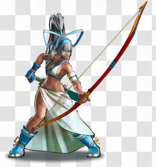 Mina Majikina - Fantasy Archer Character With Bow Transparent PNG