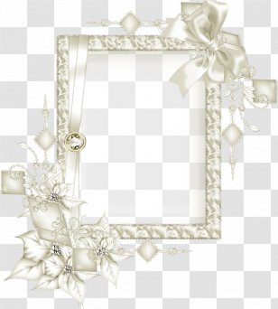 Drawing Picture Frames White - Lossless Compression - Silver Borders Transparent PNG