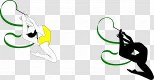 Rhythmic Gymnastics Ribbon Poster - Wall Decal Transparent PNG