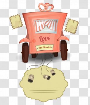 Vintage Wedding Cars - Marriage - Retro Style Transparent PNG