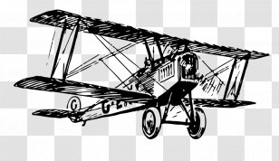 Biplane Airplane Fixed-wing Aircraft Clip Art - Propeller Transparent PNG