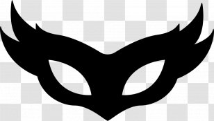 Blindfold Domino Mask Masquerade Ball Eye - Black And White Transparent PNG