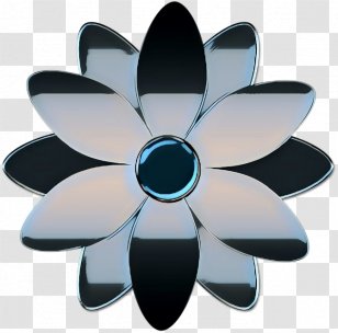 Blue Flower - Metal Rim Transparent PNG