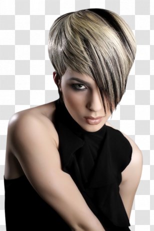 Hairstyle Human Hair Color Pixie Cut Blond - Coloring Transparent PNG