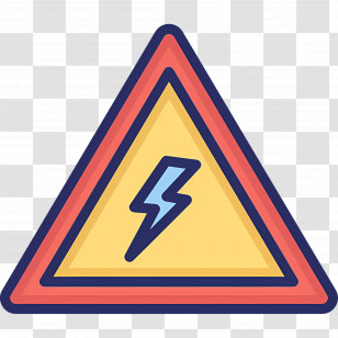 Electrical Warning - Electric Hazard Warning Sign Icon Transparent PNG