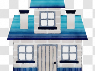 House Architecture Real Estate Electric Blue Home Transparent PNG