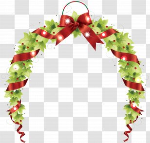 Santa Claus Christmas Wreath Clip Art - Floral Design - Saint Nicholas Transparent PNG