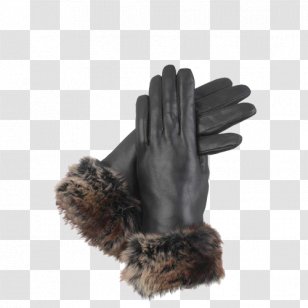 Glove Leather Fur Clothing Wool - Cuff Transparent PNG