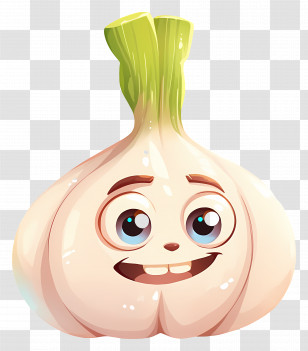Garlic Cartoon - Cartoon Smiling Garlic Transparent PNG