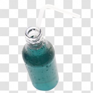 Glass Bottle Drink - Turquoise - Bottles Outside Drops Transparent PNG