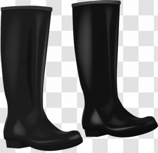 Shoe Clothing Clip Art - Black Boots Transparent PNG