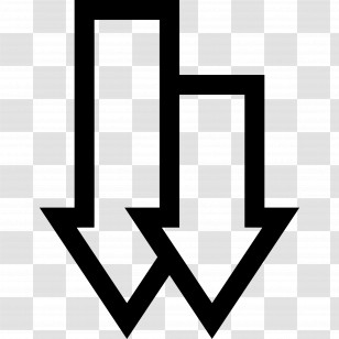 Down Arrow - Black Downward Arrows Symbol Transparent PNG